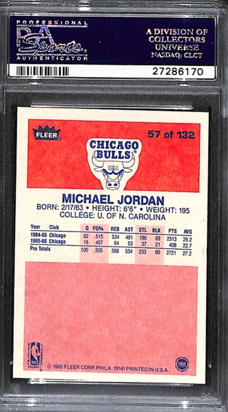  1986-87 Fleer Michael Jordan #57 Rookie Card PSA 6 EX-Mint